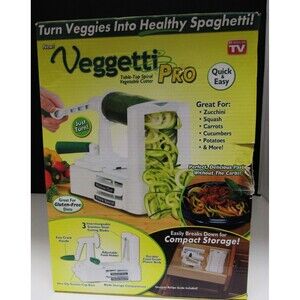 Veggetti Pro Table Top Spiral Vegetable Cutter With Three Blades  As Seen On TV